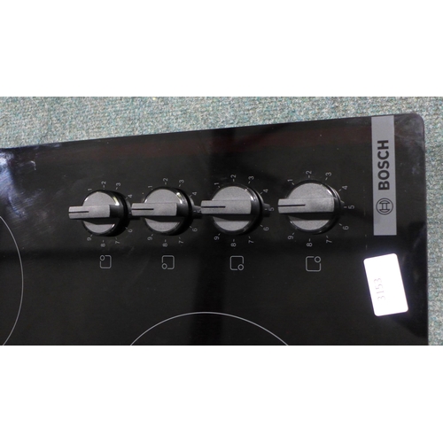 3153 - Bosch Ceramic 4 Zone Hob (H46xW592xD522) - model no.:- PKE611CA3E, original RRP £349.17 inc. VAT  (4... 