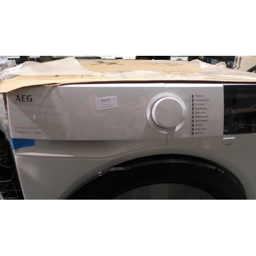 3172 - AEG 8kg SensiDry 7000 Series Freestanding Tumble Dryer (H850x596x638) - model no.:- TR718L4B, origin... 