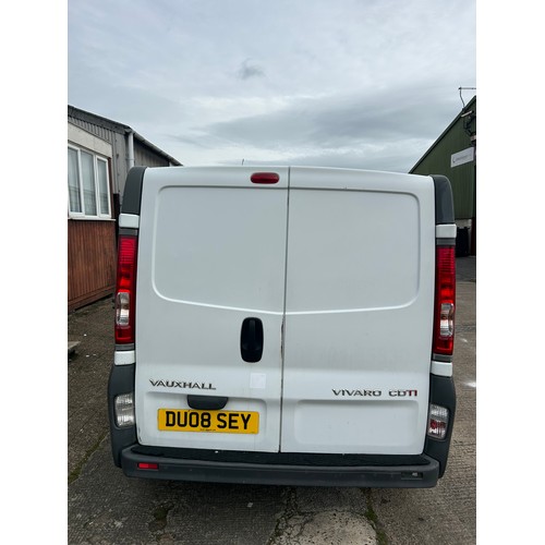 2486 - Vauxhall Vivaro 2700 CDTI SWB panel van DU08 SEY 2008 diesel 1995cc - On view Friday 9.30 - 5.00 and... 