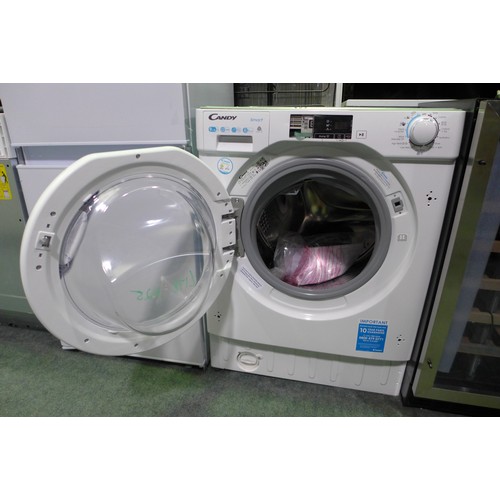 3216 - Candy  Integrated Washer Dryer (9kg) (H820xW600xD525) - model no.:- CBD 495D1WE, original RRP £412.5... 