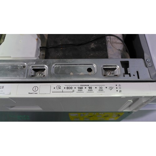 3218 - Zanussi Fully Intergrated Sliding Hinge Dishwasher (H818xW596xD550) - model no.:- ZDLN1522, original... 