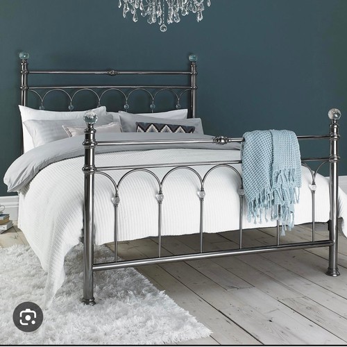 1521 - A Cristina antique nickle double bed 135cm , original RRP £399.99 + VAT - boxed, not checked(4167-2)... 