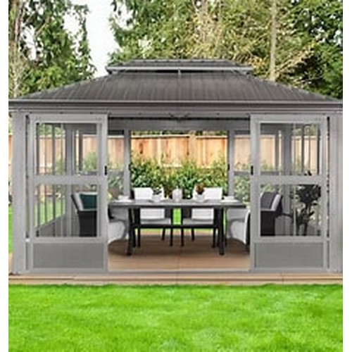 1609 - A Sojag Kuramo 10X14  Solarium with slide doors, original RRP £3083.33 + VAT  - boxed, contents not ... 