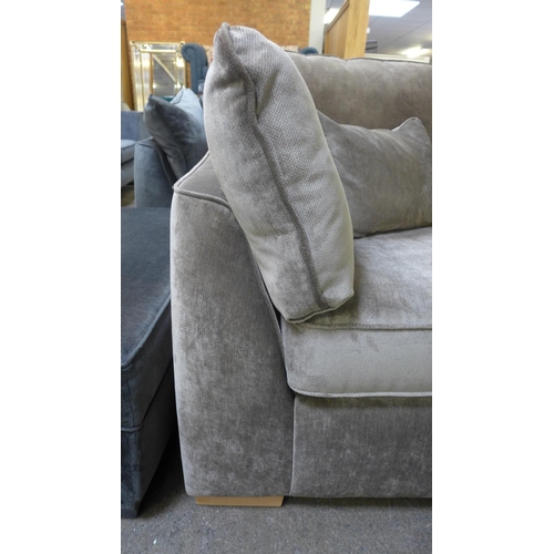 1302 - A Barker and Stonehouse mink velvet upholstered three seater sofa RRP £1369