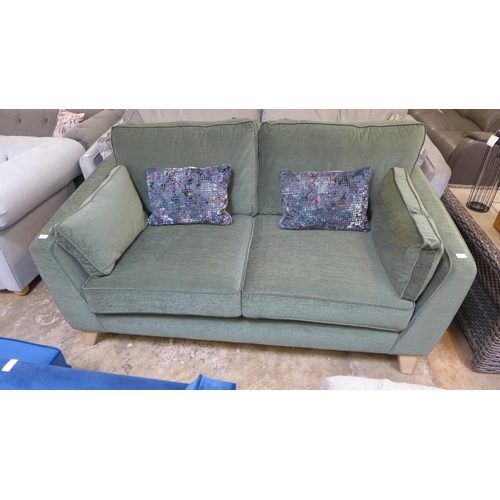 1319 - A Barker and Stonehouse moss green upholstered three seater sofa RRP £1199