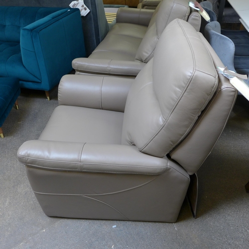 1370 - A Verona 'latte' leather armchair - RRP £979 * this lot is subject to VAT