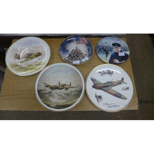 2137 - Five decorative military plates