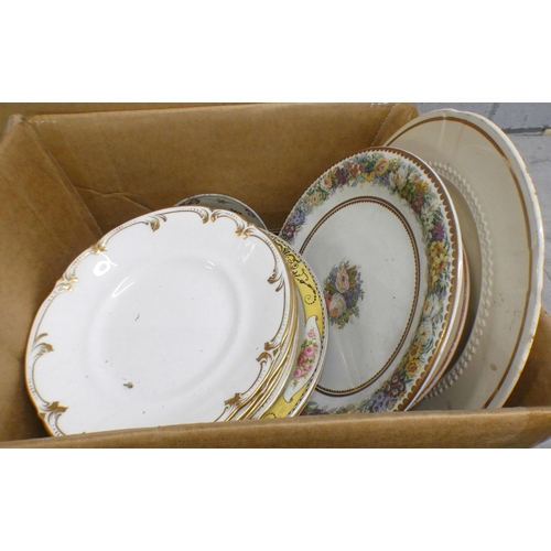 1072 - Six boxes of mixed glass, china including Sadler and a box of books **PLEASE NOTE THIS LOT IS NOT EL... 