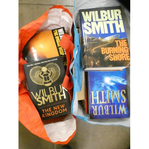 1082 - 24 Wilbur Smith books including The New Kingdom, The Burning Shore and a Blue Horizon **PLEASE NOTE ... 