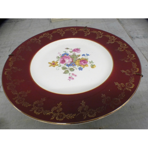 1087 - Four 19th Century cabbage leaf plates, a tureen and other china and candlesticks **PLEASE NOTE THIS ... 