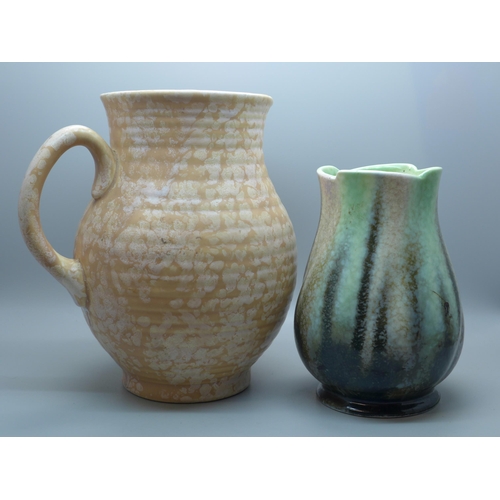 609 - A Sylvac vase and an Arthur Wood jug