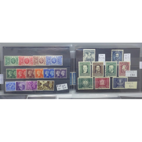 622 - Stamps; better stamps on 16 stockcards, all identified and catalogued at over £1,000