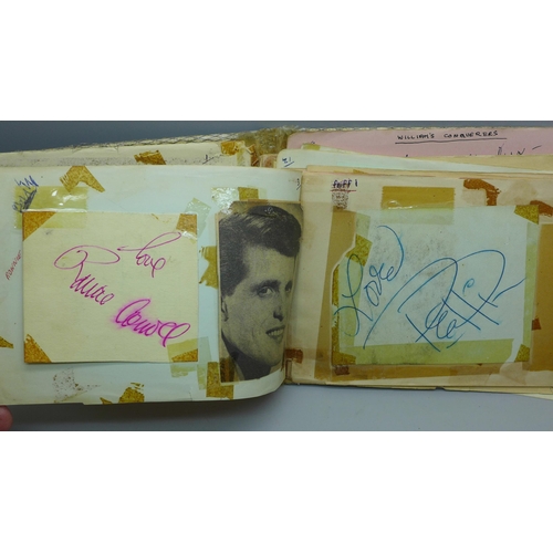 628 - A Pop music autograph book, In Tornados, Tom Jones, Cliff Richard, Little Eva, Jet Harris, Adam Fait... 