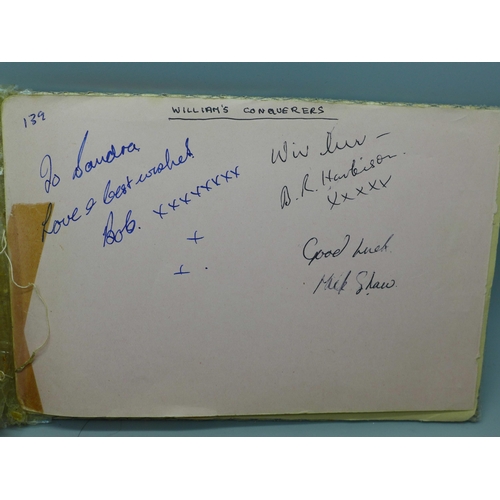 628 - A Pop music autograph book, In Tornados, Tom Jones, Cliff Richard, Little Eva, Jet Harris, Adam Fait... 