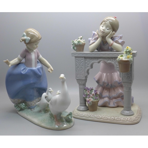 630 - Two Lladro figures, A Perfect Day and Hurry Now