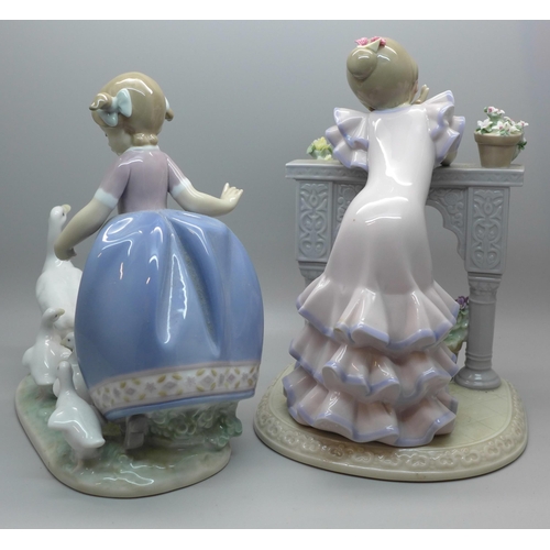 630 - Two Lladro figures, A Perfect Day and Hurry Now