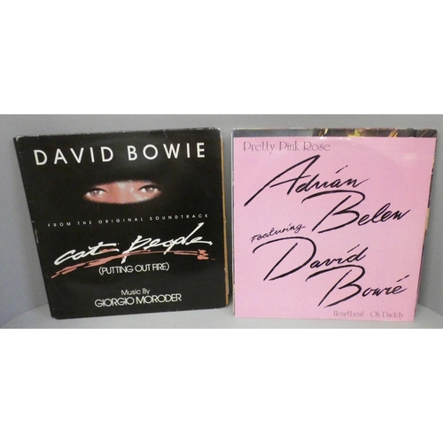 687 - Ten David Bowie LP records and 12