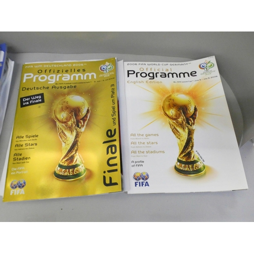 709 - Football interest; World Cup, Germany 2006, two English programmes, German (two styles), media team ... 