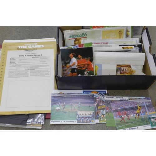 719 - Stamps; a box of football covers, mainly related to Mexico '86