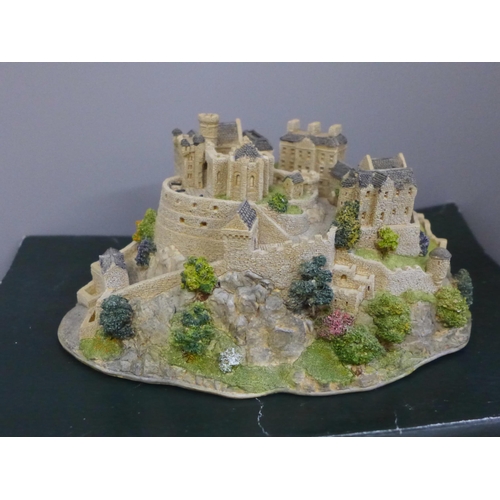 725 - A box of Lilliput Lane buildings, Edinburgh Castle, Eilean Donan Castle, Bonnie Scotland, Cullodean ... 