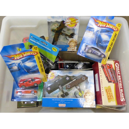 731 - Die-cast model vehicles, Hot Wheels, Corgi, etc., boxed