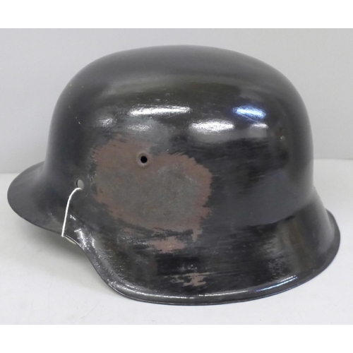 744 - A German M42 helmet shell, repainted