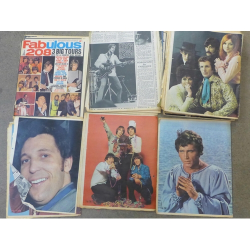 748 - Pop music; 1960s Fabulous Magazines, (45) - each copy is hole-punched in the margin and each missing... 