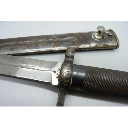 833 - A Swedish EJ-AB Mauser bayonet with scabbard