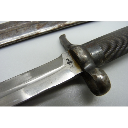 833 - A Swedish EJ-AB Mauser bayonet with scabbard