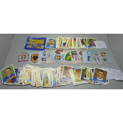 837 - Assorted football collectors cards; 200 Panini football league and badges, Panini Iran World Cup Fra... 