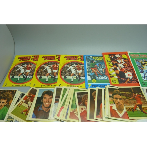 840 - Two collections of Topps Chewing Gum football cards, 1980 and 1981, six 1970's un-opened Soccer Star... 