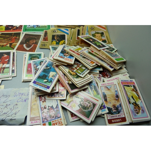 840 - Two collections of Topps Chewing Gum football cards, 1980 and 1981, six 1970's un-opened Soccer Star... 