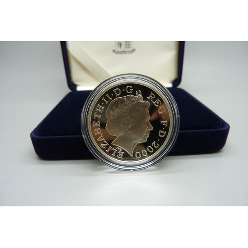 857 - A Royal Mint The Queen Mother Centenary Year Silver Proof Crown, boxed