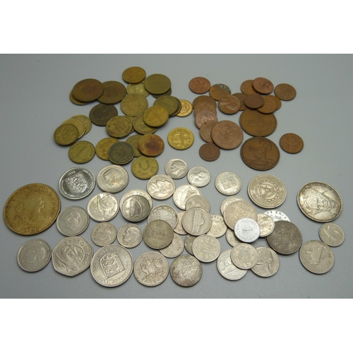 883 - A collection of foreign coins