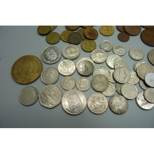 883 - A collection of foreign coins