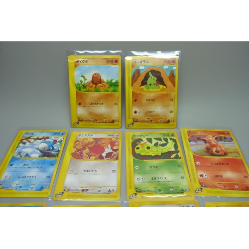 890 - Ten first edition vintage Japanese Pokemon cards