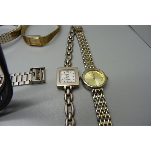 895 - A collection of watches including Casio, Timex, Pulsar, Sekonda and a pocket watch