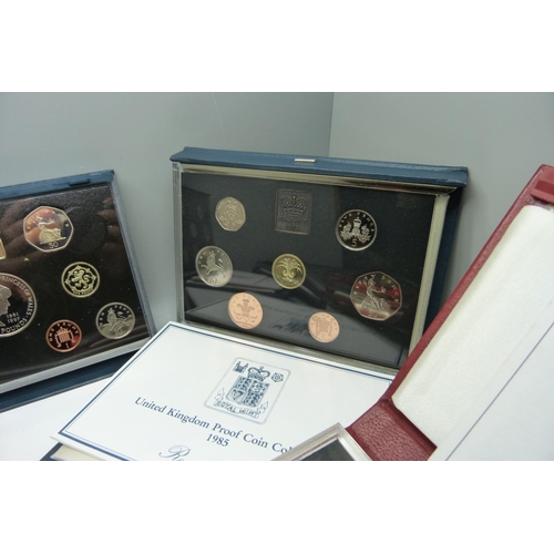 899 - Seven Royal Mint GB proof coin sets