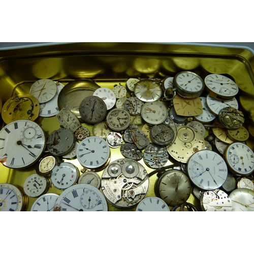 902 - A collection of pocket and wristwatch movements