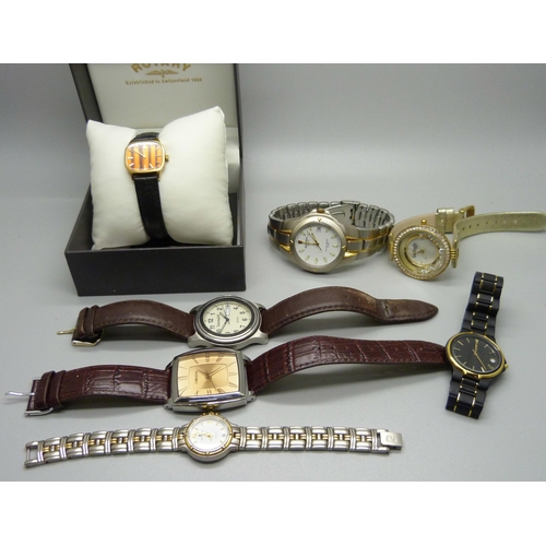 912 - Wristwatches including Solvil et Titus, Rotary mechanical, Pierre Cardin, etc.