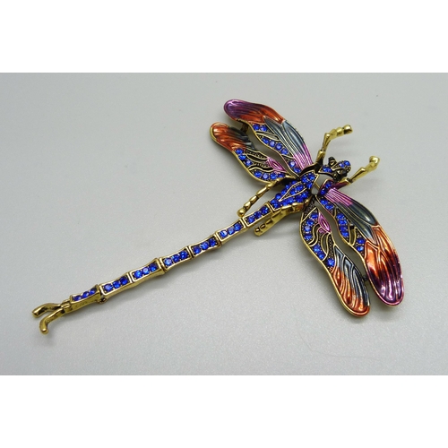 966 - An articulated dragonfly brooch