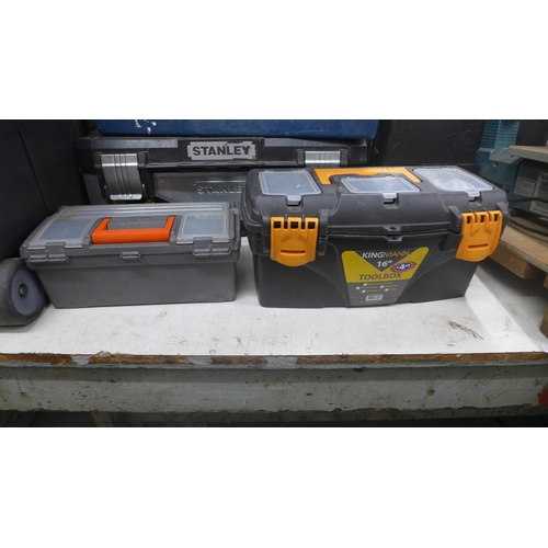 2042 - 8 Tool boxes, storage cases, including  Stanley box with tools