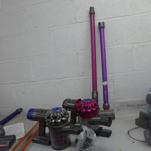 2064 - A Dyson V7 Animal and a Dyson V6 with charger - W