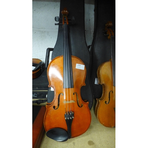 2080 - A practise violin in case