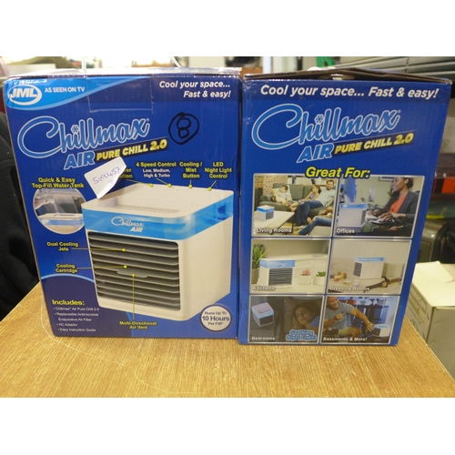 2099 - 2 Chillmax rechargeable air pure chill coolers with LED light - sealed