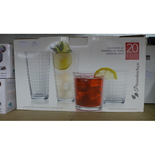 2106 - A glassware set including glass tumblers (not complete )