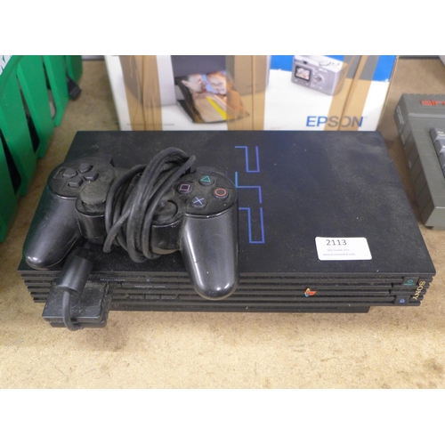 2113 - A Sony Playstation 2 with controller and an Epson Picture Mate photo lab, boxed