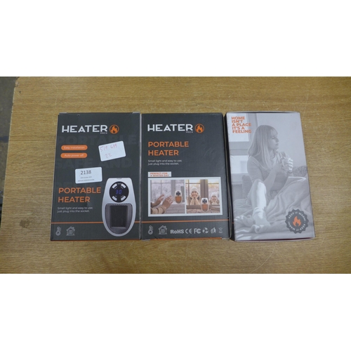 2138 - Three Heater Pro X portable heaters