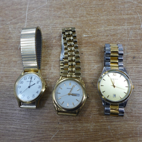 2139 - Three men's Sekonda wristwatches