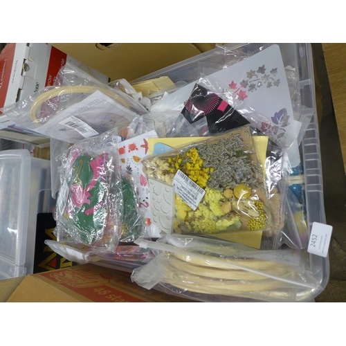 2452 - A quantity of embroidery and craft items